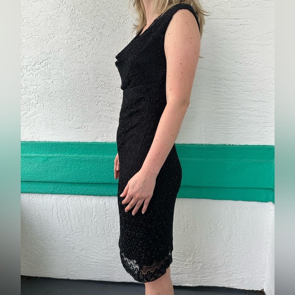 Connected Apparel Dress Midi Dress Black Small - Picture 4 of 9